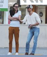 David Gandy lunches at Paquito Mas in West Hollywood, California with a friend on February 21, 2014.