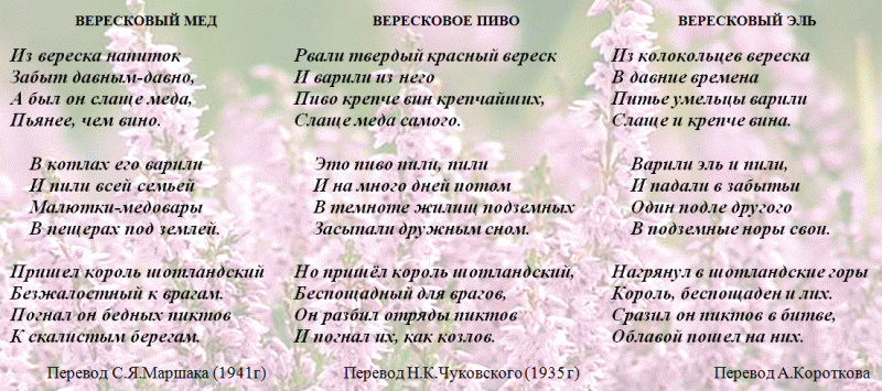 Стих вересков мед Стих вересков мед